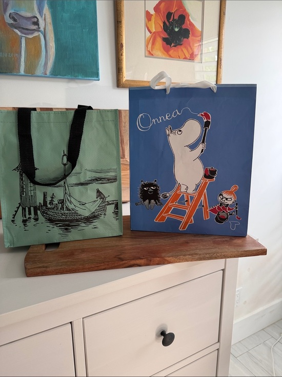 Moomin Handbags - Moomin Polypropylene Reusable Tote Bag and Paper Gift Bag